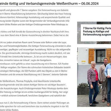4-Sterne Zertifizierte Ferienwohnung Festung Zu Ketghe - Naehe Koblenz Fuer Urlaub Und Arbeit Kettig Exterior photo